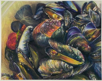 Print Steamed Mussels