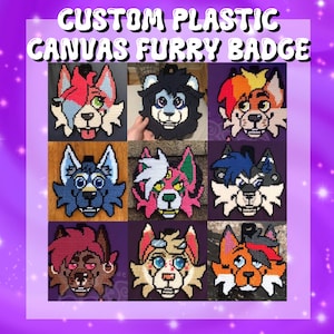 Custom fursona hand embroidered badge - any species