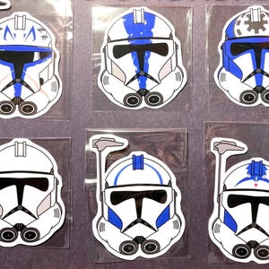 Clone Trooper/501st inspired Glossy Water Resistant Vinyl Stickers