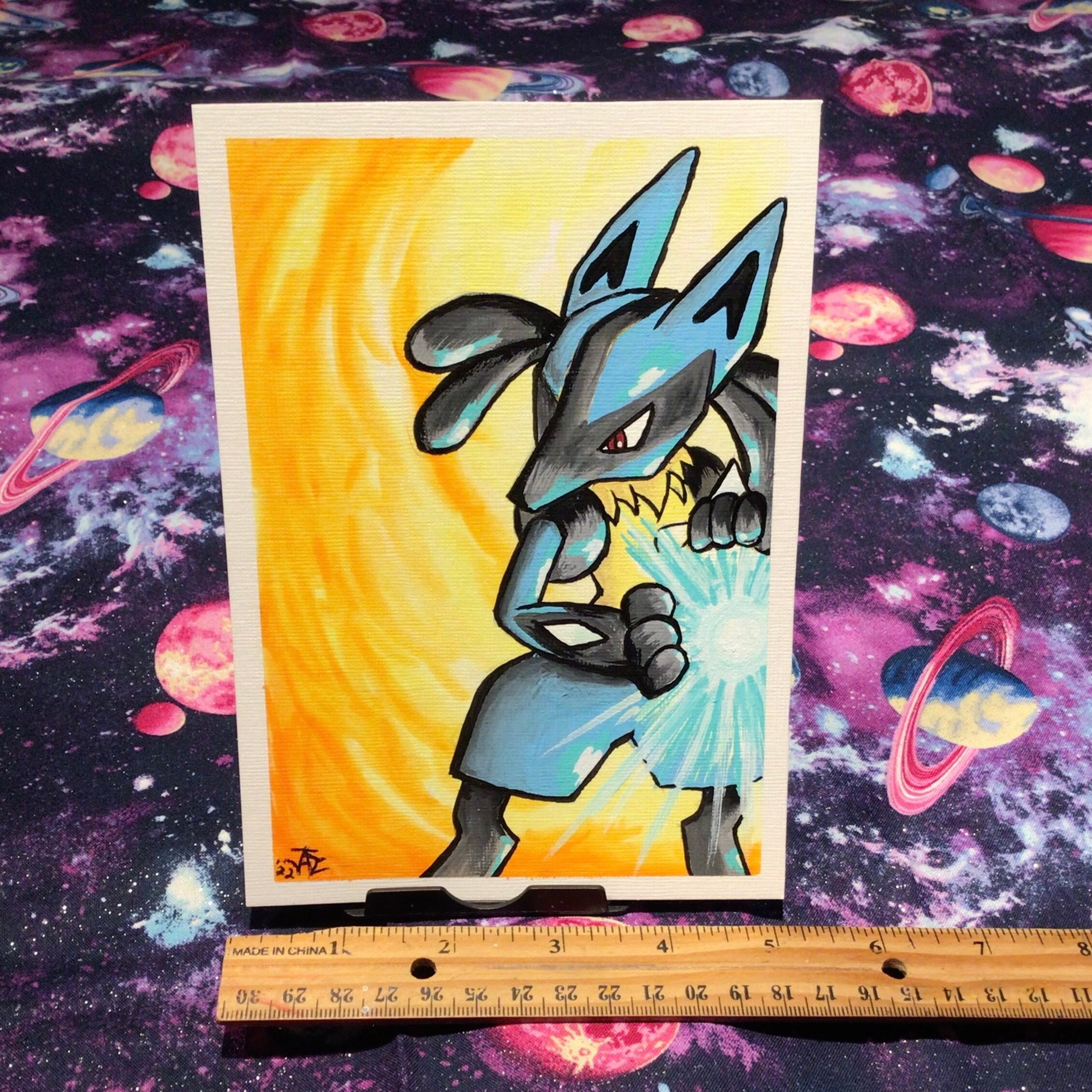 Lucario Card Art - HDA Gallery - Paintings & Prints, Animals