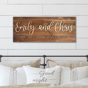 Personalized Wooden Sign Wedding Date Sign Entryway Wall Decor Wedding Gift Newlywed Gift Mantle Decor image 3