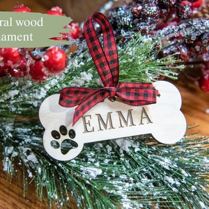 Dog Christmas Ornament | Wood Christmas Ornament | Pet Ornament