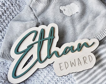 Baby Name Sign for Hospital, Wooden Baby Announcement Sign, Newborn Name Sign for Hospital, Baby Name Sign,