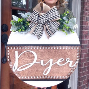 Personalized Door Hanger | Front Door Decor | Front Door Sign | Newlyweds | Engagement gift