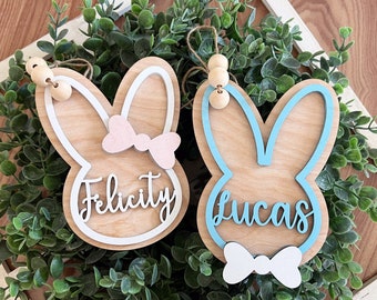 Personalized Easter Basket Name Tag | Personalized Easter Gift Tag | Personalized wooden name tag | Easter Gift Tag