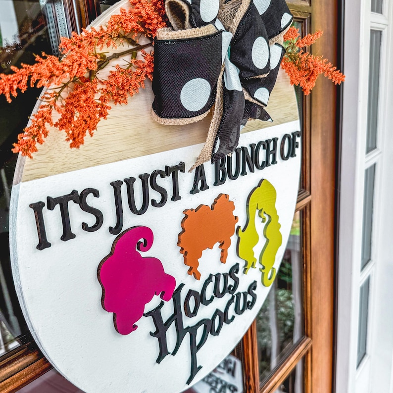 Hocus Pocus Door Hanger | Halloween Front Door Decor | Hocus Pocus ...