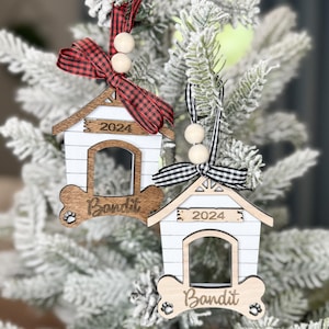 Dog Christmas Ornament | Wooden Dog Ornament | Dog Bone Ornament | Christmas Ornament for Dog | Pet Ornament