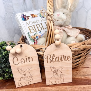 Easter Basket Tag | Personalized Easter Gift Tag | Personalized wooden name tag | Easter Gift Tag