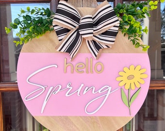 Spring Door Hanger | Spring Front Door Decor | Spring Front Door Wreath | Spring Entry Way Decor