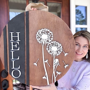 Hello Door Hanger | Front Door Decor | Front Door Sign | Newlyweds | Engagement gift