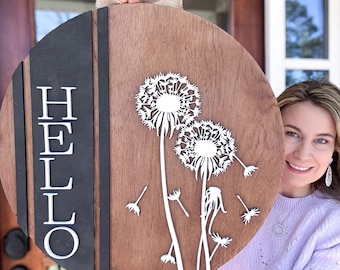 Hello Door Hanger | Front Door Decor | Front Door Sign | Newlyweds | Engagement gift