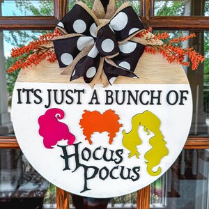 Hocus Pocus Door Hanger | Halloween Front Door Decor | Hocus Pocus ...