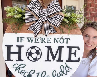 Soccer Door Hanger | Probably at the Soccer Field Door Decor | Soccer Front Door Decor