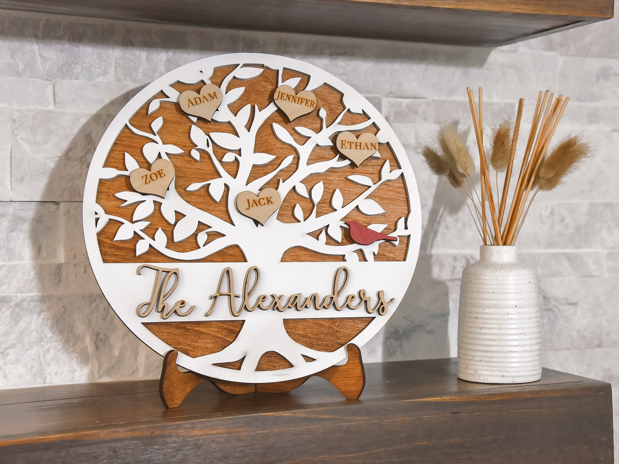 Custom Family Tree | Personalized Wooden Family Tree | New Family Gift ...