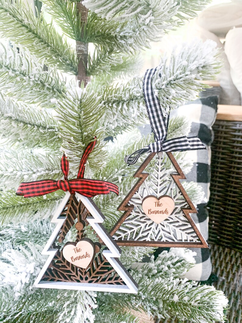 Personalized Christmas Ornament Family Christmas Ornament Wood Christmas Ornament Pet Ornament image 2