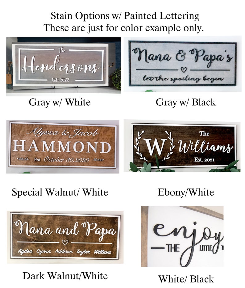 Grandparent Wooden Sign Grandchildren's Name Sign Grandparent Gift Sign for Grandparents image 10