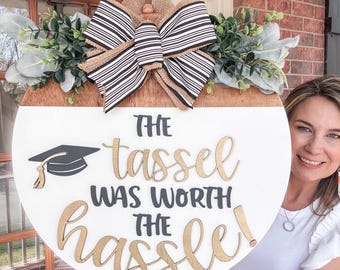 Graduation Door Decor | Graduation Wood Door Hanger | Door Sign for Graduation | Graduation wood sign