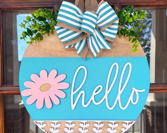 Spring Door Hanger | Spring Front Door Decor | Spring Front Door Wreath | Spring Entry Way Decor