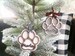 Dog Paw Christmas Ornament | Wood Christmas Ornament | Pet Ornament 