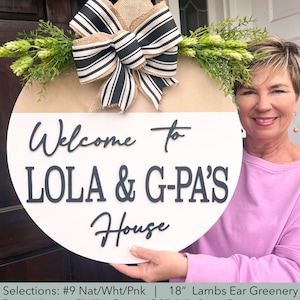 Grootouderdeurhanger | Voordeurdecoratie | Voordeurbordje | Pasgetrouwden | Verlovingscadeau