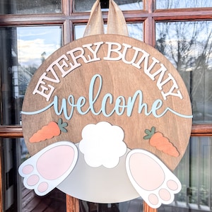 Easter Door Hanger | Happy Easter Front Door Decor | Easter Front Door Wreath | Spring Door Hanger