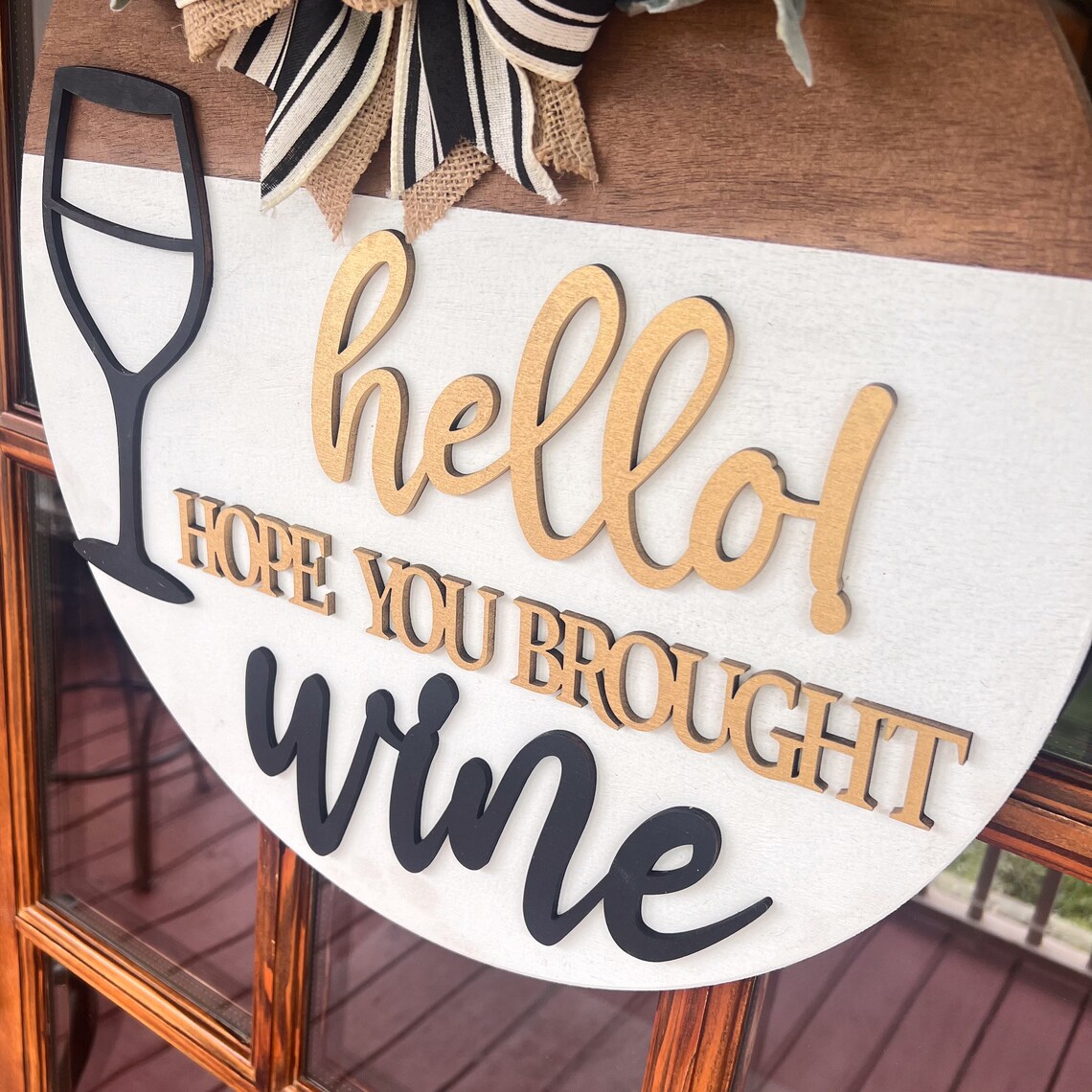 Hope You Brought Wine Door Hanger | Door Hanger for Wine Enthusiast ...