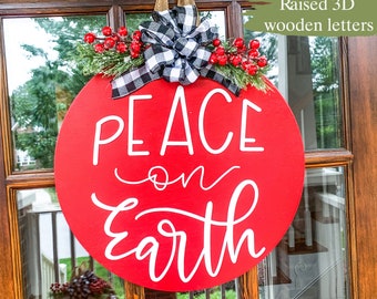 Deck the Halls Christmas Door Hanger | Wood Door Hanger | Christmas Wreath