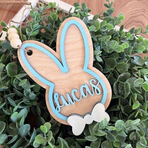 Easter Basket Tag Personalized Easter Gift Tag Personalized wooden name tag Easter Gift Tag image 5