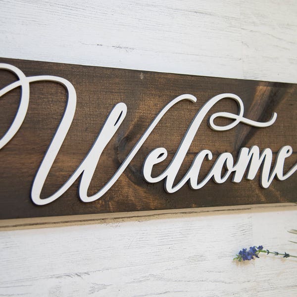 Rustic Welcome Sign - Etsy