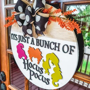 Hocus Pocus Door Hanger | Halloween Front Door Decor | Hocus Pocus ...