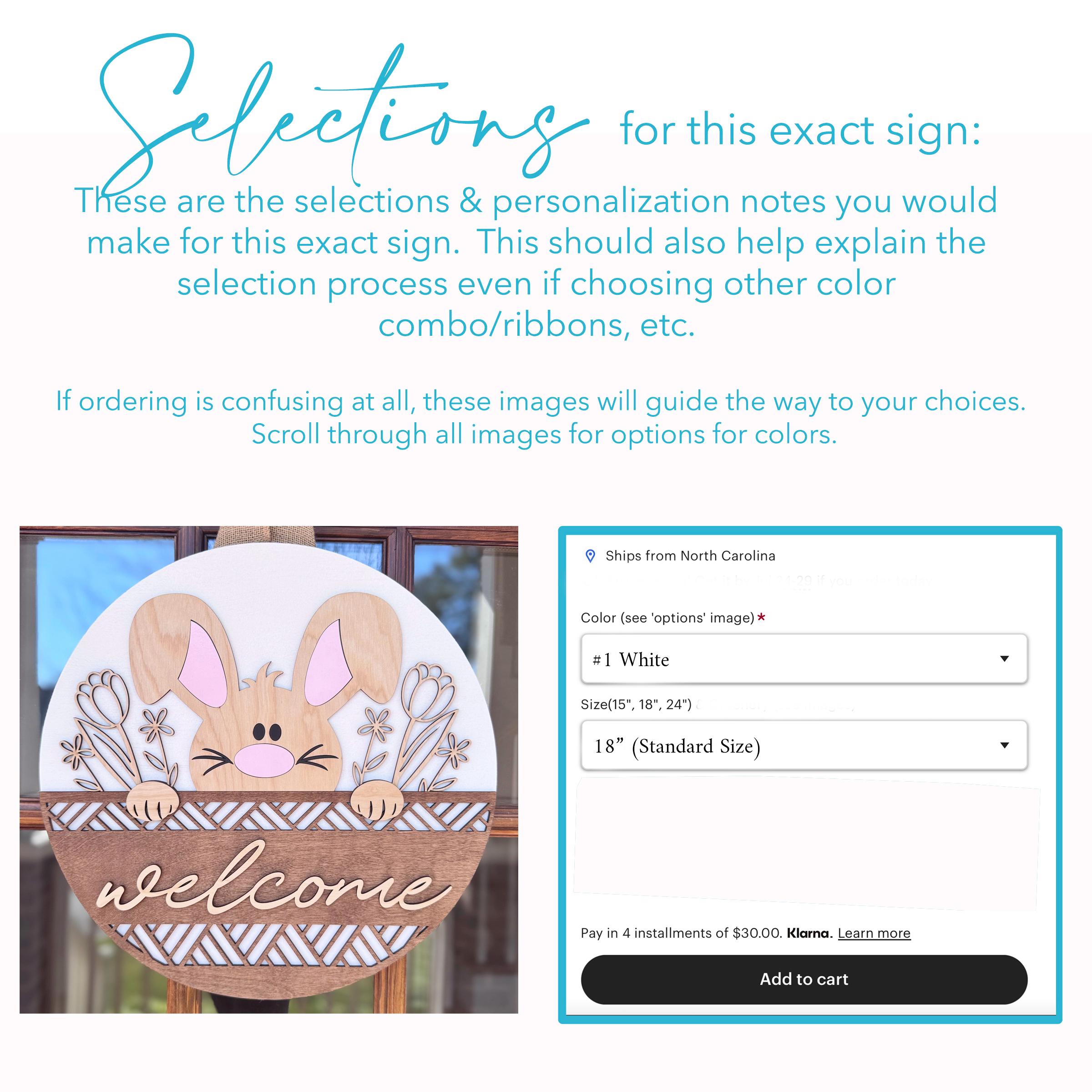 Easter Door Hanger | Welcome Easter Front Door Decor | Easter Front Door Wreath | Spring Door Hanger