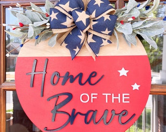 Deurhanger Memorial Day | Patriottisch voordeurdecor | Deurdecoratie Memorial Day | 4 juli houten voordeurdecor | Patriottische deurhanger