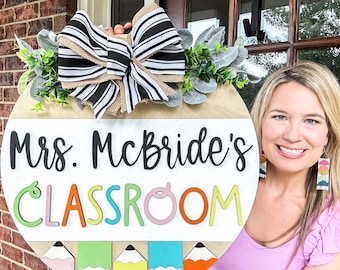 Classroom Door Hanger | Teacher Door Hanger | Teacher Gift Door Hanger | End of Year Teacher Gift