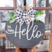 Hi Hey Hello Door Hanger | Hello Front Door Decor | Custom Door Sign ...