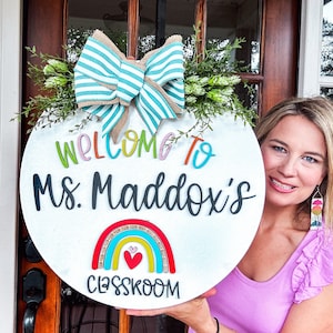 Classroom Door Hanger | Teacher Door Hanger | Teacher Gift Door Hanger | End of Year Teacher Gift