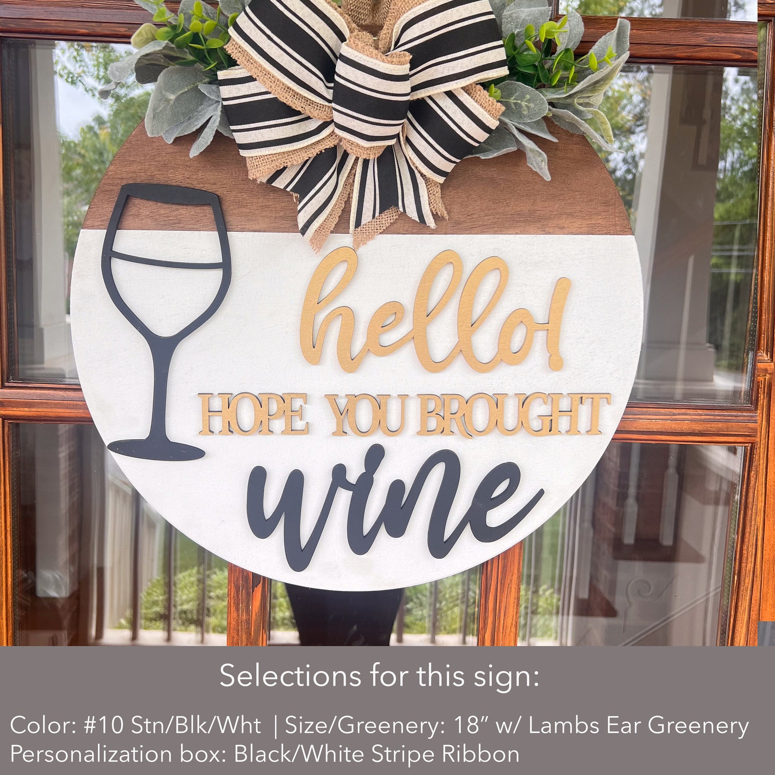 Hope You Brought Wine Door Hanger | Door Hanger for Wine Enthusiast ...