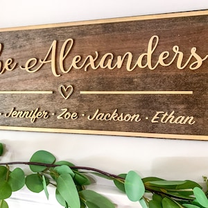 Grandparent Wooden Sign Grandchildren's Name Sign Grandparent Gift Sign for Grandparents image 6