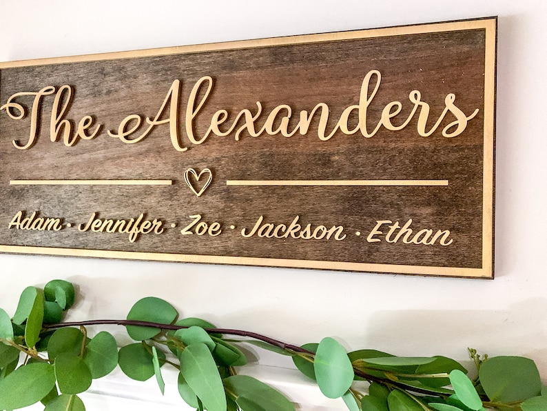 Grandparent Wooden Sign Grandchildren's Name Sign Grandparent Gift Sign for Grandparents image 6