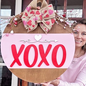 Valentines Door Hanger |  Valentines Front Door Wreath | Happy Valentines Day |VDay XOXO