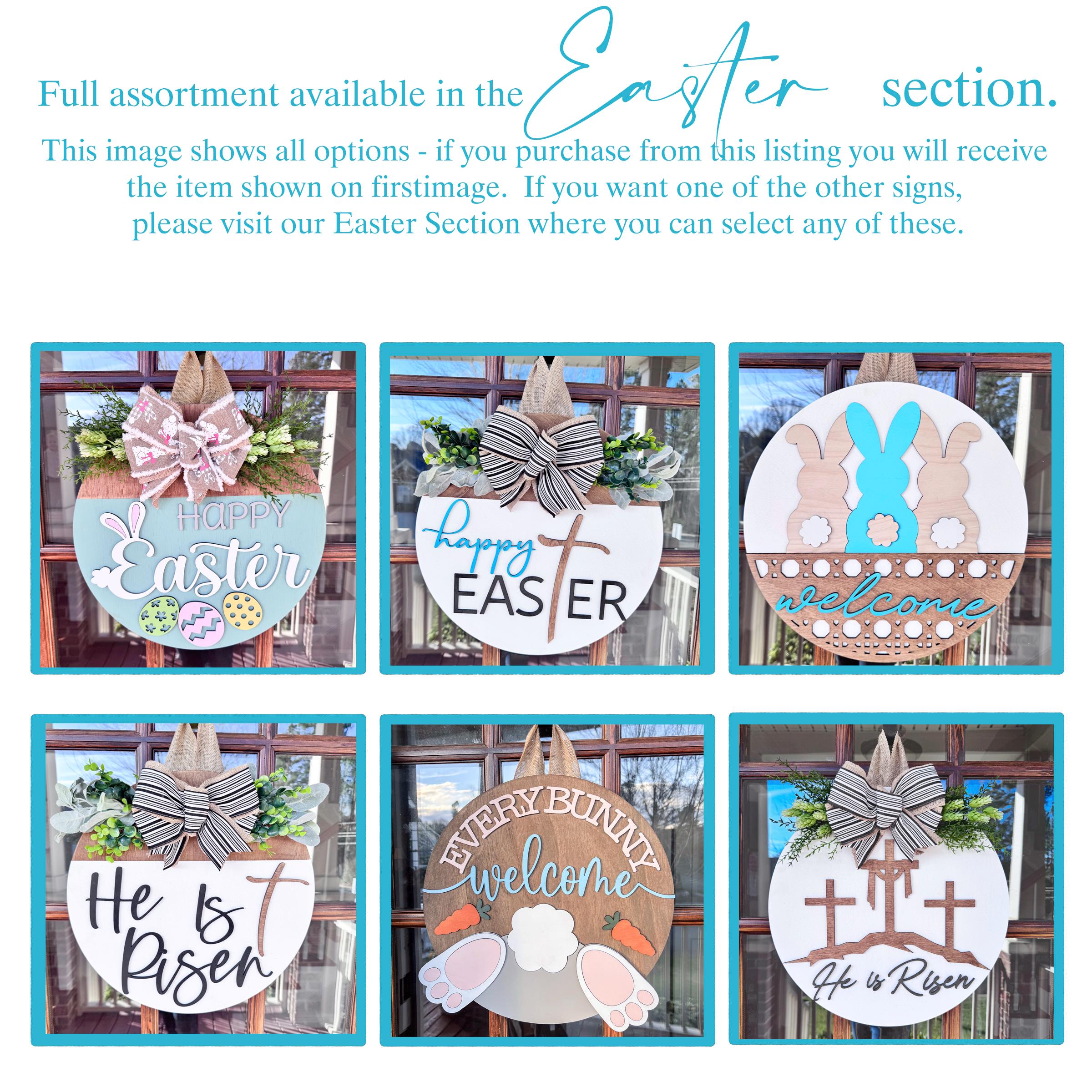 Easter Door Hanger | Welcome Easter Front Door Decor | Easter Front Door Wreath | Spring Door Hanger