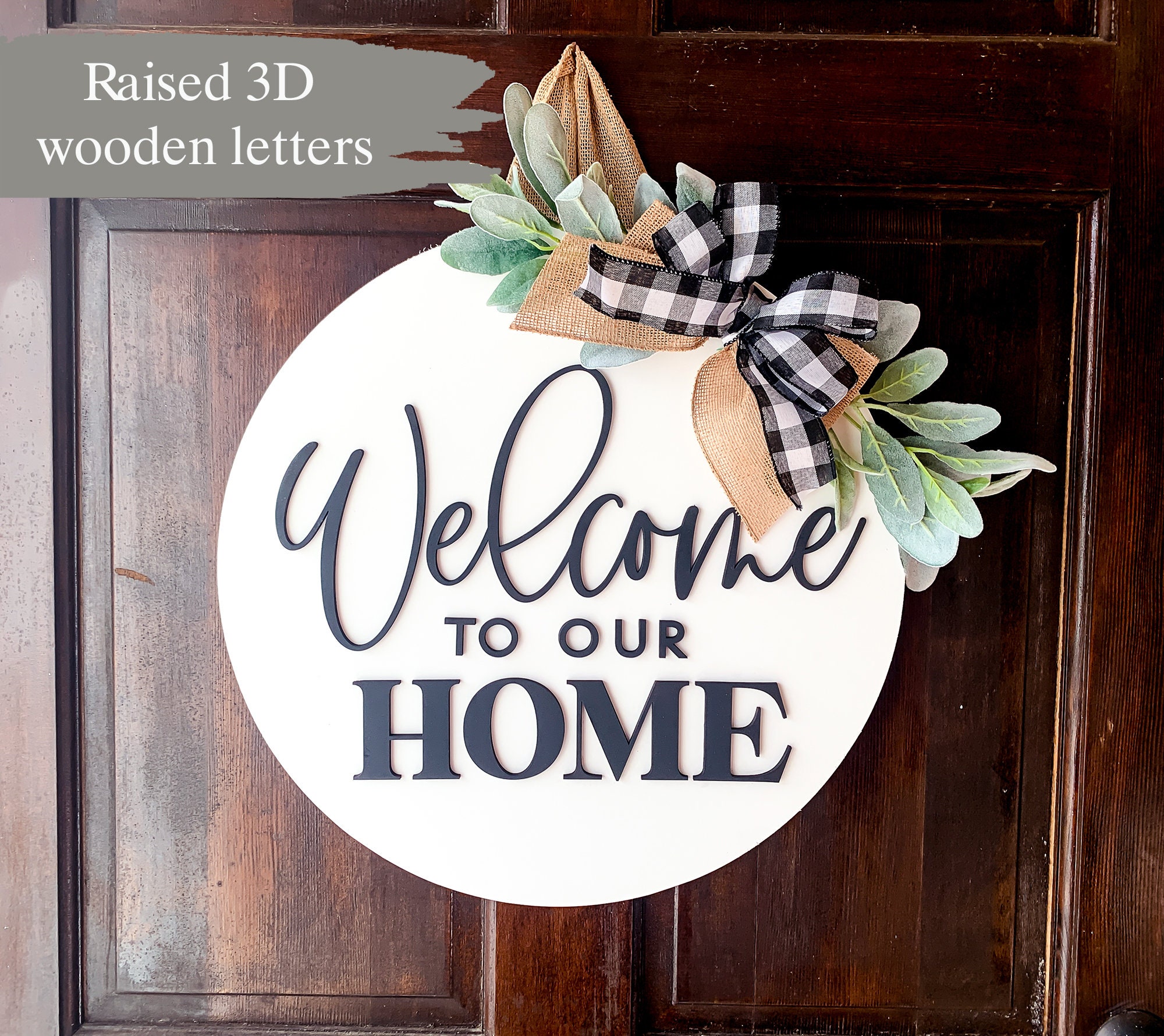 Realtor Gift Front Door Decoration Welcome Door Hanger Farmhouse Door Hanger