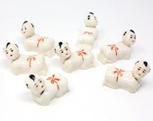 Vintage Netsuke Asian Boy Chopstick or Knife Rests - Set of 7