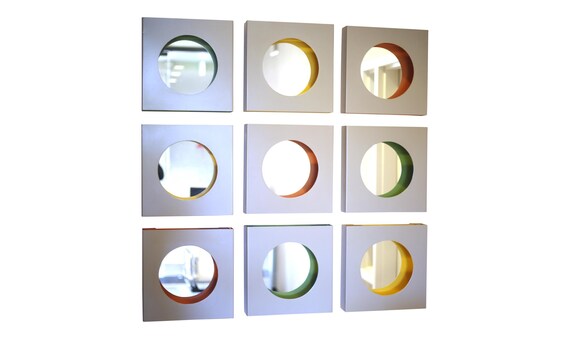 Global Views Steel Box Mirror Installation Set Of 9