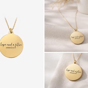 Jeremiah 29:11 Necklace | Hope and a Future Christian Gift Bible Verse Jewelry Faith Necklace for Women Inspirational Gift Religious Jewelry image 10