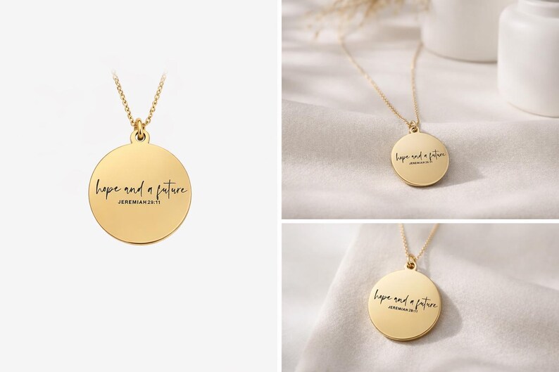Jeremiah 29:11 Necklace | Hope and a Future Christian Gift Bible Verse Jewelry Faith Necklace for Women Inspirational Gift Religious Jewelry image 10