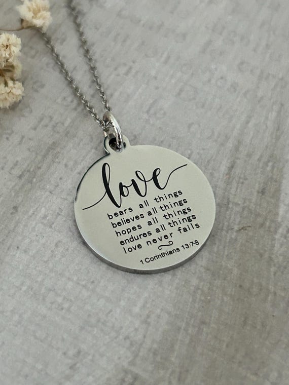 Love never fails necklace best sale