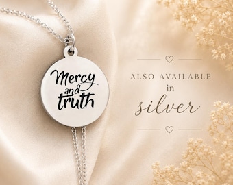 Mercy and Truth Necklace, Proverbs 3:3 Stainless Steel Christian Jewelry
