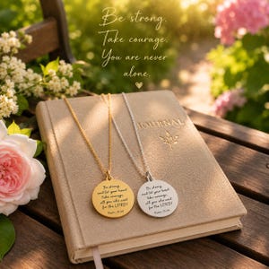 Gepersonaliseerde bijbelvers ketting aangepaste schrift sieraden christelijk cadeau voor haar geloof ketting aanmoedigingscadeau doop cadeau gouden bedel afbeelding 8
