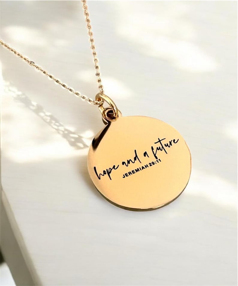 Jeremiah 29:11 Necklace | Hope and a Future Christian Gift Bible Verse Jewelry Faith Necklace for Women Inspirational Gift Religious Jewelry image 15