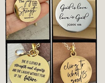 Personalized Keychain: Christian Gifts Scripture Keychain